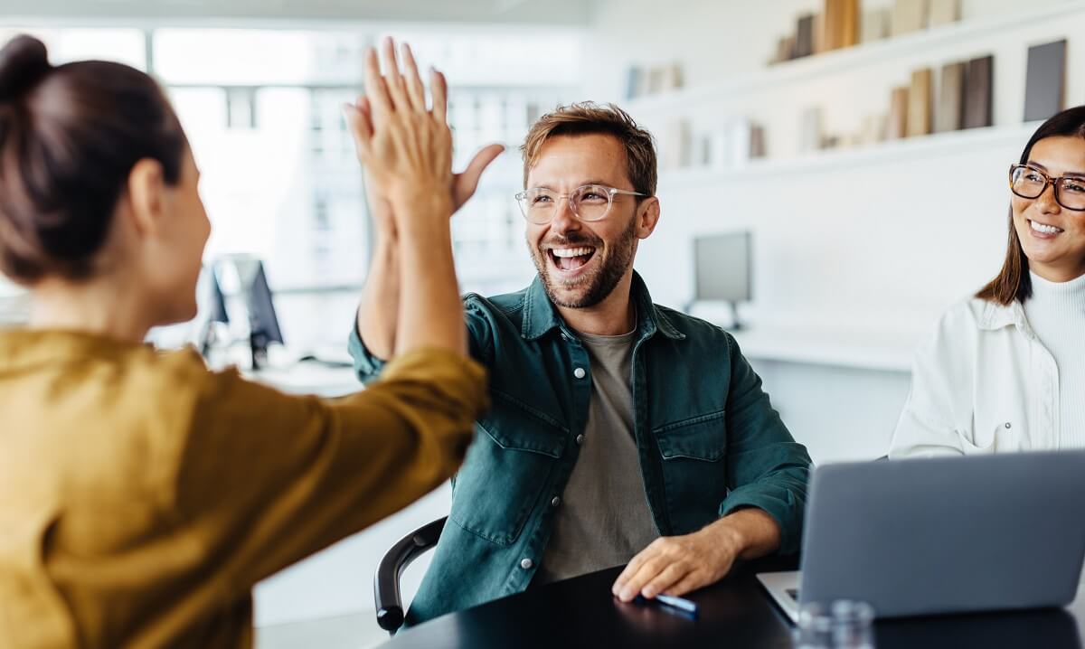 Schedule an Appointment - people high fiving