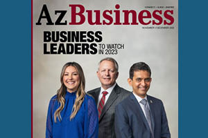 Cover of AzBusiness magazine titled Business Leaders to Watch in 2023.