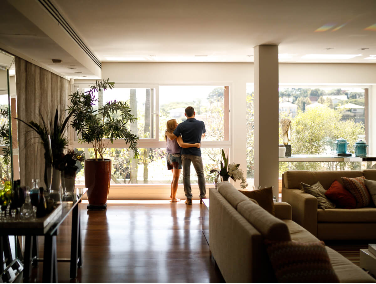 Couple admiring the view