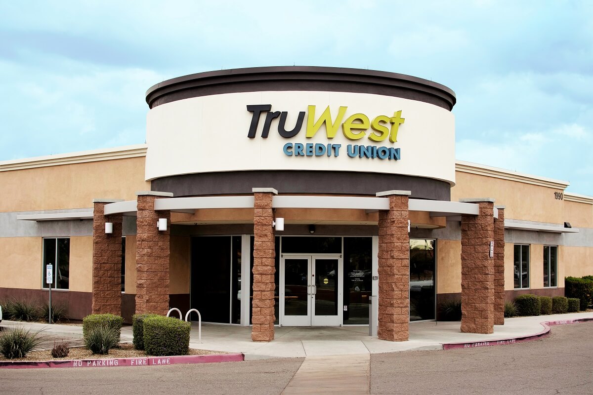 Front building of a TruWest Credit Union Financial Service Center